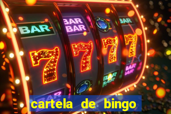 cartela de bingo pra imprimir